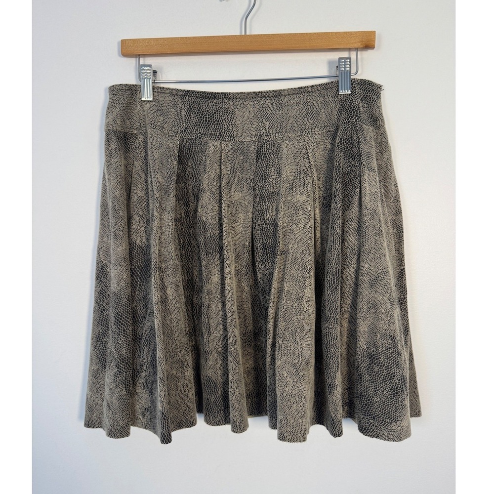 Animal Print INC International Concepts Womens Size 8 A-Line Skirt Grey Textured